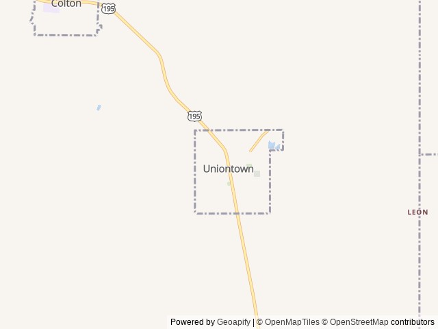 Map of Gone West RV location at Uniontown, WA, United States