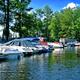 Docked boats