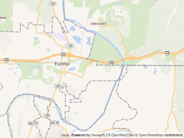 Map for Easy-to-Drive ClassA w/ Surprising Amount of Room near Eureka, MO