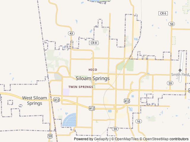 Map for 2022 Winnebago Minnie 2301 BHS near Siloam Springs, MO