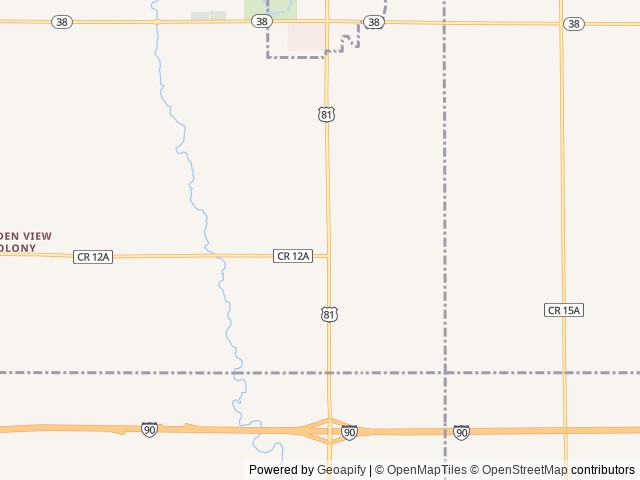 Map of Dakota Sunsets location at Salem, SD, United States
