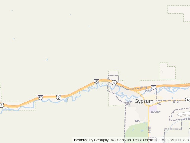 Map of Gypsum Campground location at Silt, CO, United States