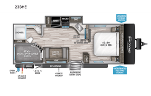 Grand Design Imagine XLS 23BHE upgraded Queen bed!