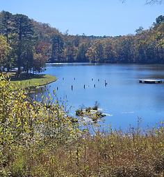 Swim beach in the fall