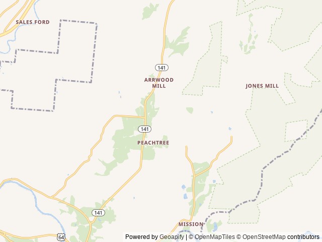 Map of Carolina Valley RV location at Marble, NC, United States