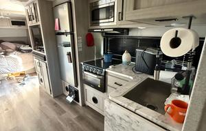 Party trailer on wheels