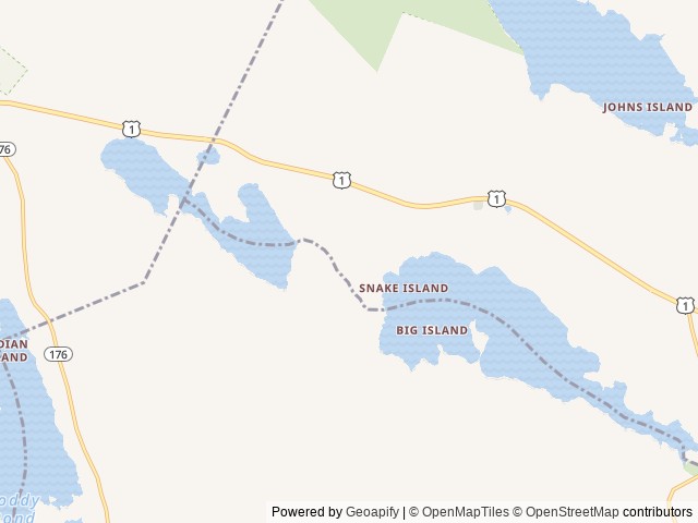 Map of Bar Harbor Camping Resorts- Patten Pond location at Ellsworth, ME, United States
