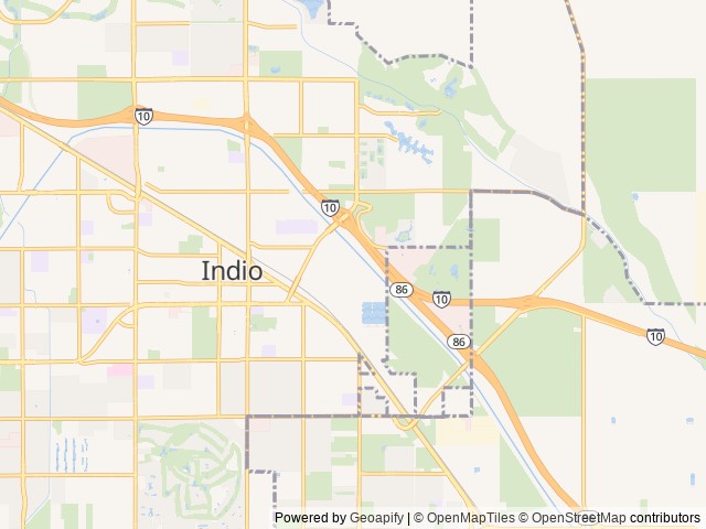 Map for 2021 Jayco Pinnacle 38FLGS near Indio, CA