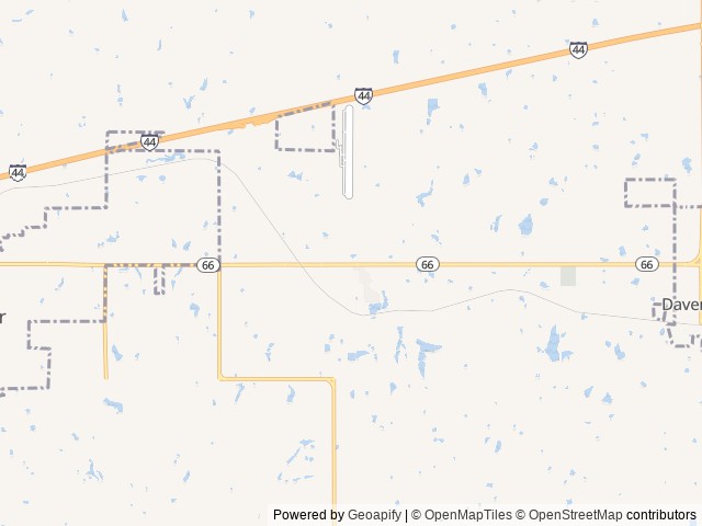 Map of Oak Glen RV Park location at Chandler, OK, United States