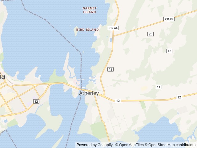 Map of Hammock Harbour RV Park location at Ramara, ON, Canada