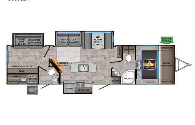 2021Crossroads Sunset Trail,  2 bathrooms, lg bunk