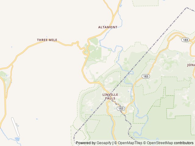 Map of Wiseman Ridge location at Newland, NC, United States