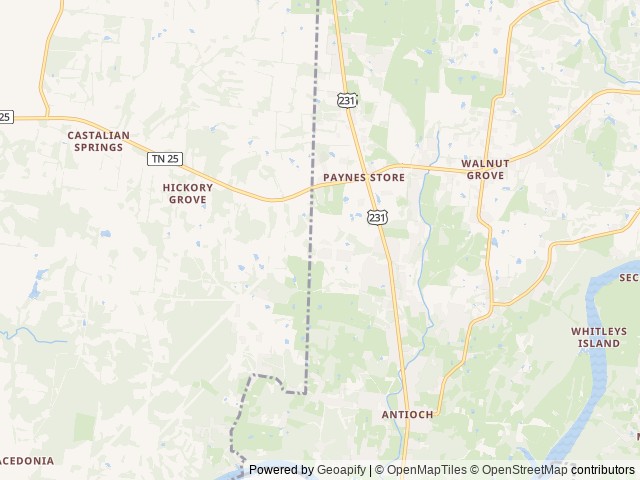 Map for 2013 Thor Motor Coach Challenger 37DT near Castalian Springs, TN