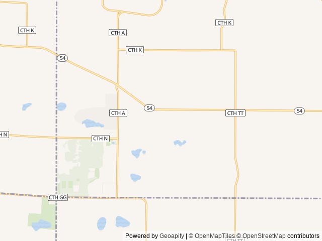 Map of Wild West Campground & Corral location at Amherst, WI, United States