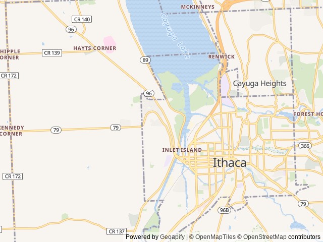 Map for Finger Lakes Airstream Retreat near Ithaca, NY