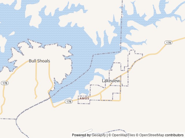 Map of Lakeview Park location at Lakeview, AR, United States
