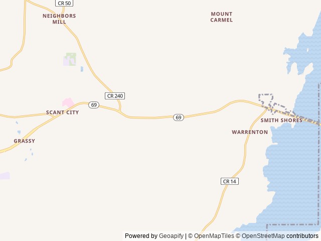 Map of Georgia Mountain RV Park location at Guntersville, AL, United States