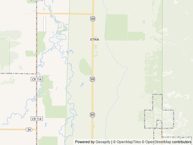 Map of RV Park at JACZ location at Etna, WY, United States