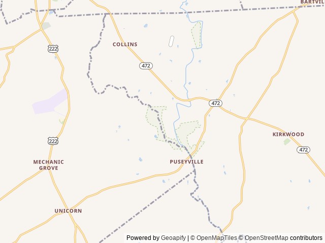 Map of Jellystone Park™ Quarryville location at East Drumore Township, PA, United States