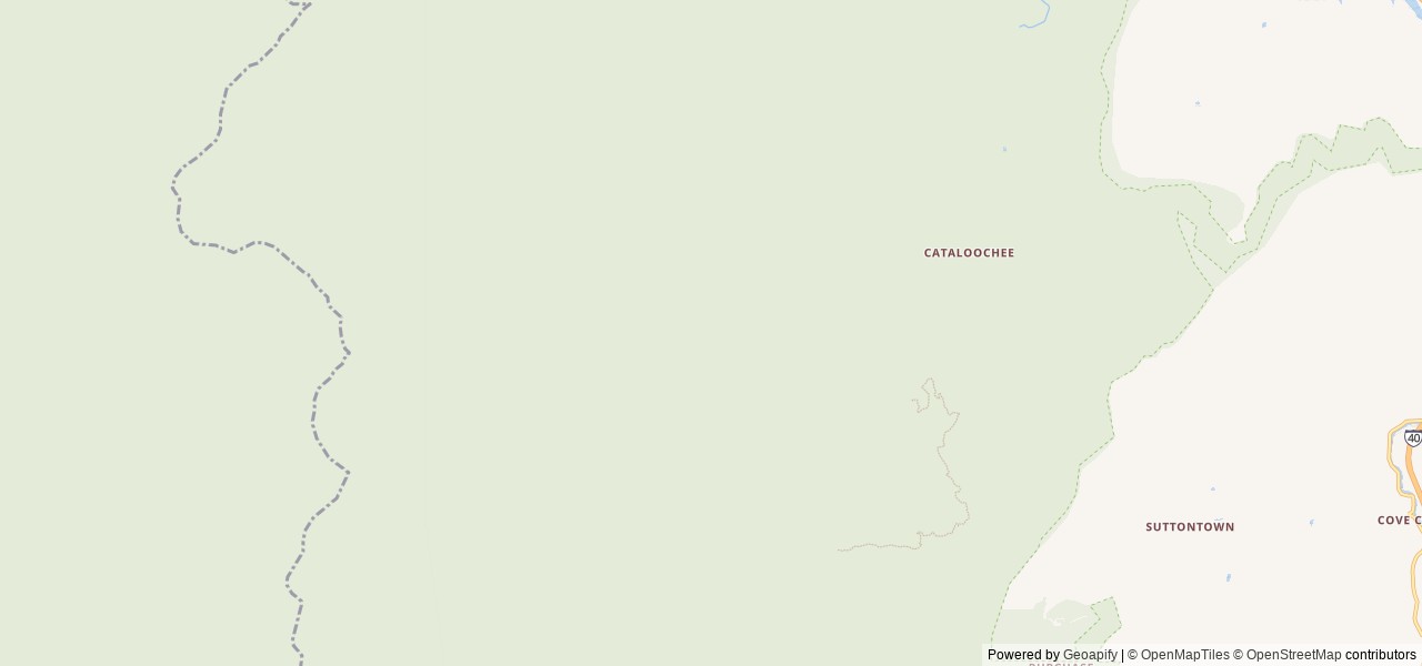 Map of Cataloochee Horse Camp location at Waynesville, NC, United States