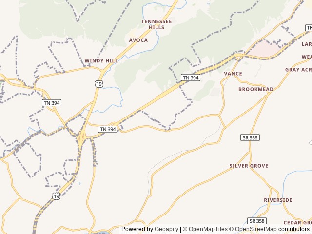 Map of Pole Position Campground location at Bristol, TN, United States