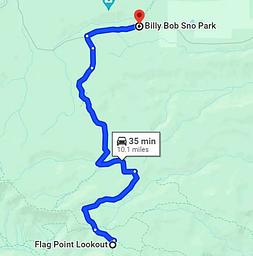 Billybob Sno Park to Flag Point Lookout