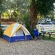 tent set up in campsite