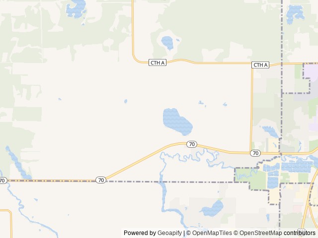 Map of Whiskey Creek Campground location at Spooner, WI, United States