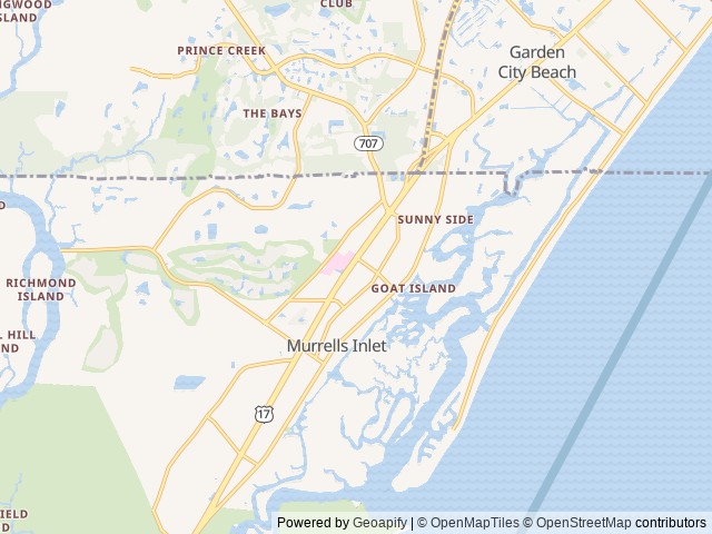 Map for Inlet Life near Murrells Inlet, NC