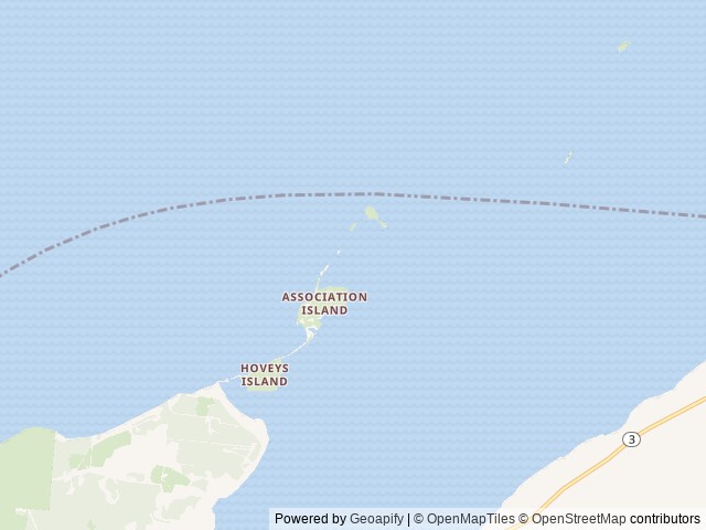 Map of Sun Outdoors Association Island location at Henderson, NY, United States