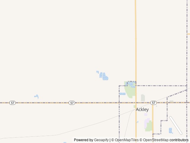 Map of Crazy Acres location at Ackley, IA, United States