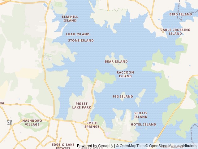 Map of Anderson Road Campground location at Nashville, TN, United States