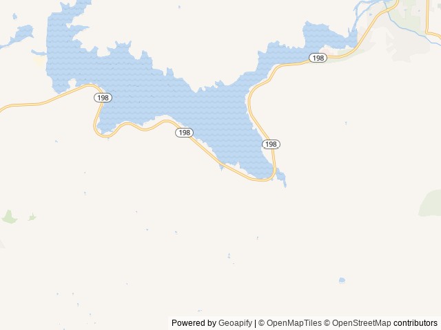 Map of Horse Creek location at Three Rivers, CA, United States