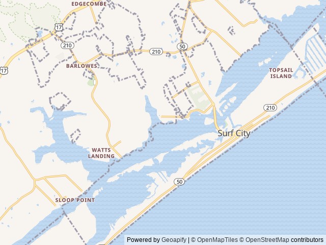 Map of The Inlet at Lanier Pointe location at Holly Ridge, NC, United States
