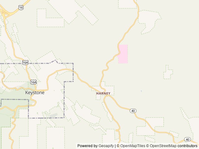 Map of Black Hills Glamping location at Rapid City, SD, United States