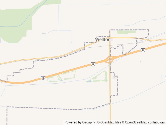 Map of Tier Drop RV Park location at Wellton, AZ, United States