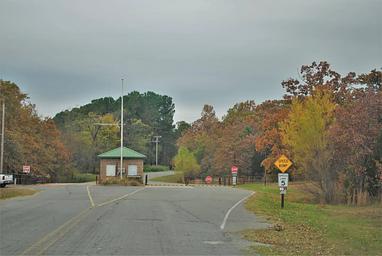 Porum Landing Campground Gateshack Entrance