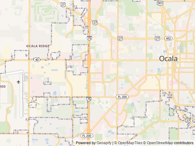 Map of Southern Springs RV Resort location at Ocala, FL, United States