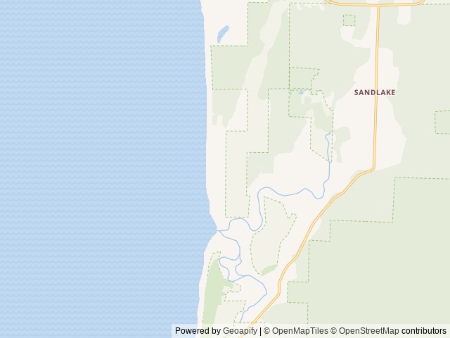 Map of East Dunes Campground - Sand Lake Recreation Area location at Cloverdale, OR, United States