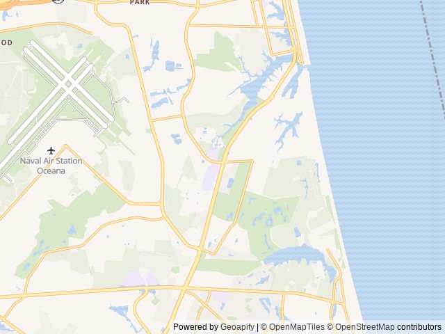 Map of Holiday Trav-l-Park location at Virginia Beach, VA, United States