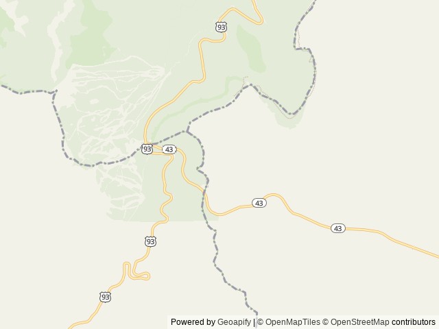 Map of Gordon Reese Cabin location at Wisdom, MT, United States