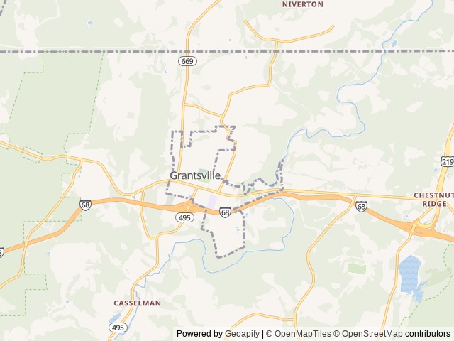 Map for 2021 Shasta RVs Shasta 25RS near Grantsville, PA