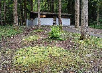 One of many restrooms in the campground 