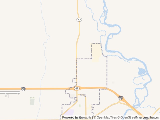 Map of Hardin KOA Journey location at Hardin, MT, United States