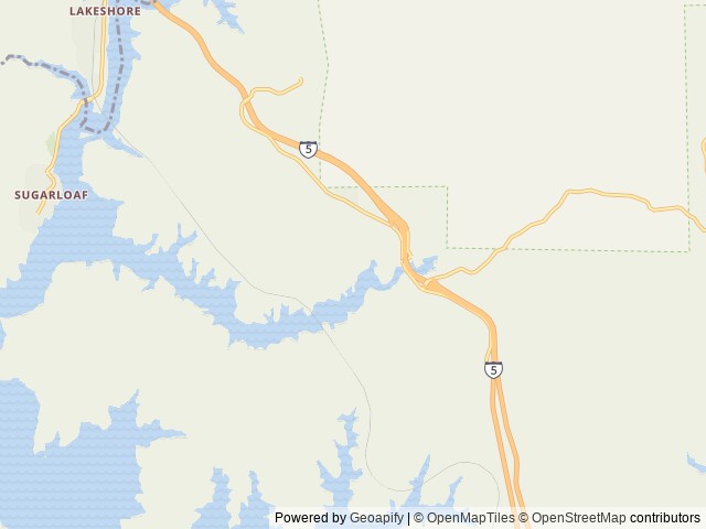 Map of Nelson Point location at Lakehead, CA, United States