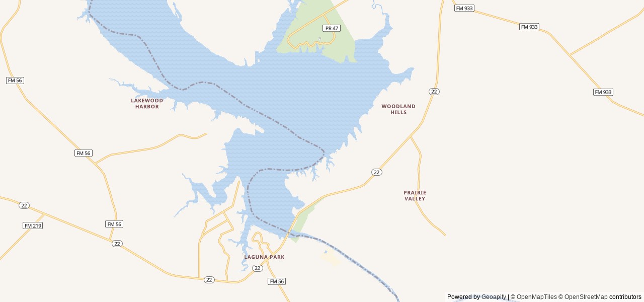 Map of Lofers Bend West location at West Whitney, TX, United States