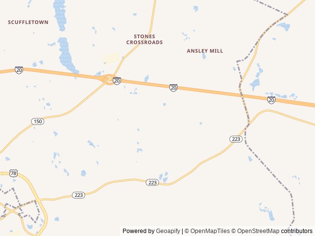 Map for Big Zinger near Thomson, SC