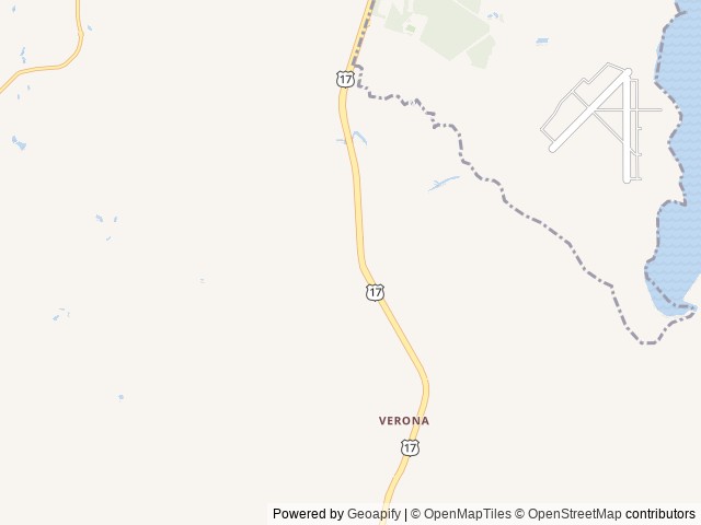 Map of Cabin Creek Campground location at Jacksonville, NC, United States
