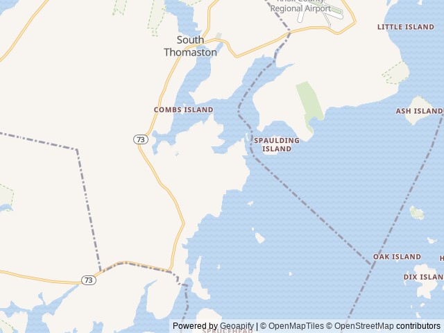 Map of Lobster Buoy Campsites location at South Thomaston, ME, United States