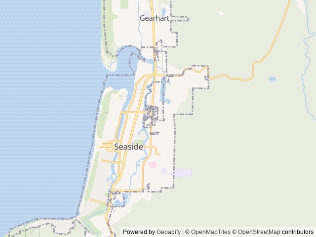 Map of Thousand Trails Seaside location at Seaside, OR, United States